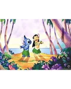 Cartoon Lilo and Stitch Background Photography 7x5 Tropical Jungle Leaf Hawaiian Birthday Vinyl Backdrops for Kids Dessert Tabletop Summer Aloha Luau Party Backdrop
